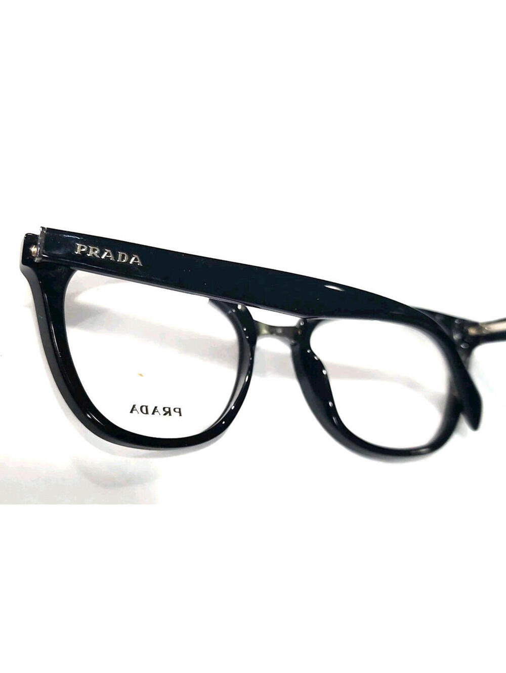 PRADA VPR06P 1AB-101 Black Oval Eyeglasses 52-18 140 Case Box Cloth - Picture 7 of 9